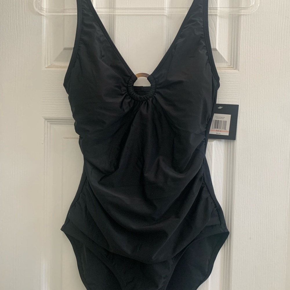 Ellen Tracy Black One-Piece Swimsuit